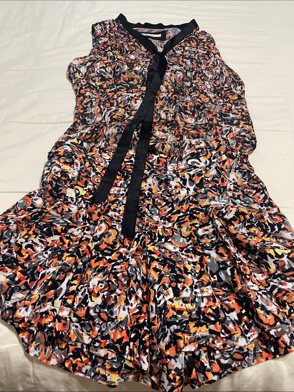 Robert Graham 100% Silk  Print Sleeveless SheerTop and Short.